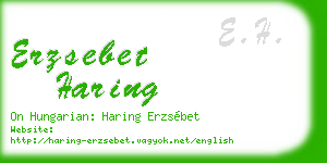 erzsebet haring business card