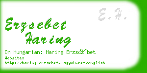 erzsebet haring business card